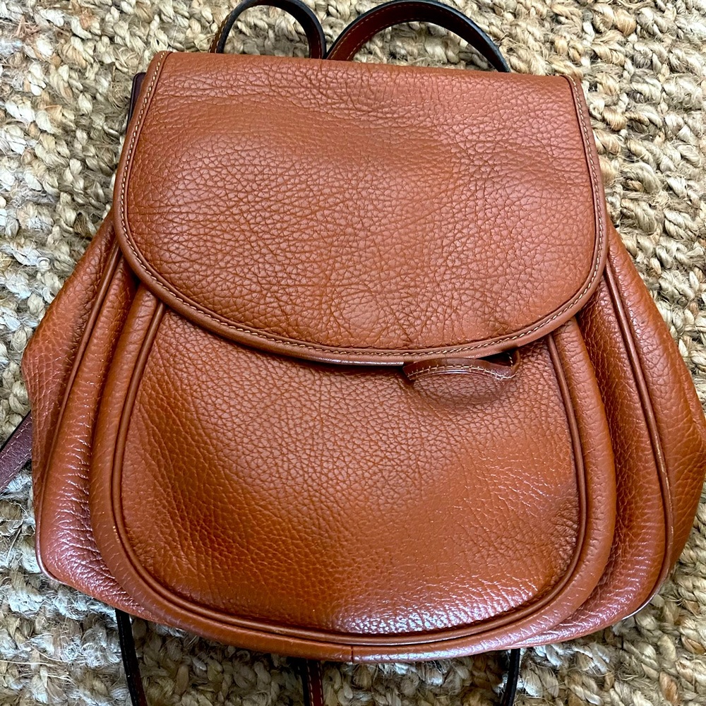 Vintage brown backpack.